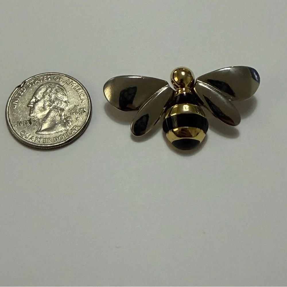 Vintage Liz Claiborne Bumble Bee Brooch Pin - Picture 3 of 6